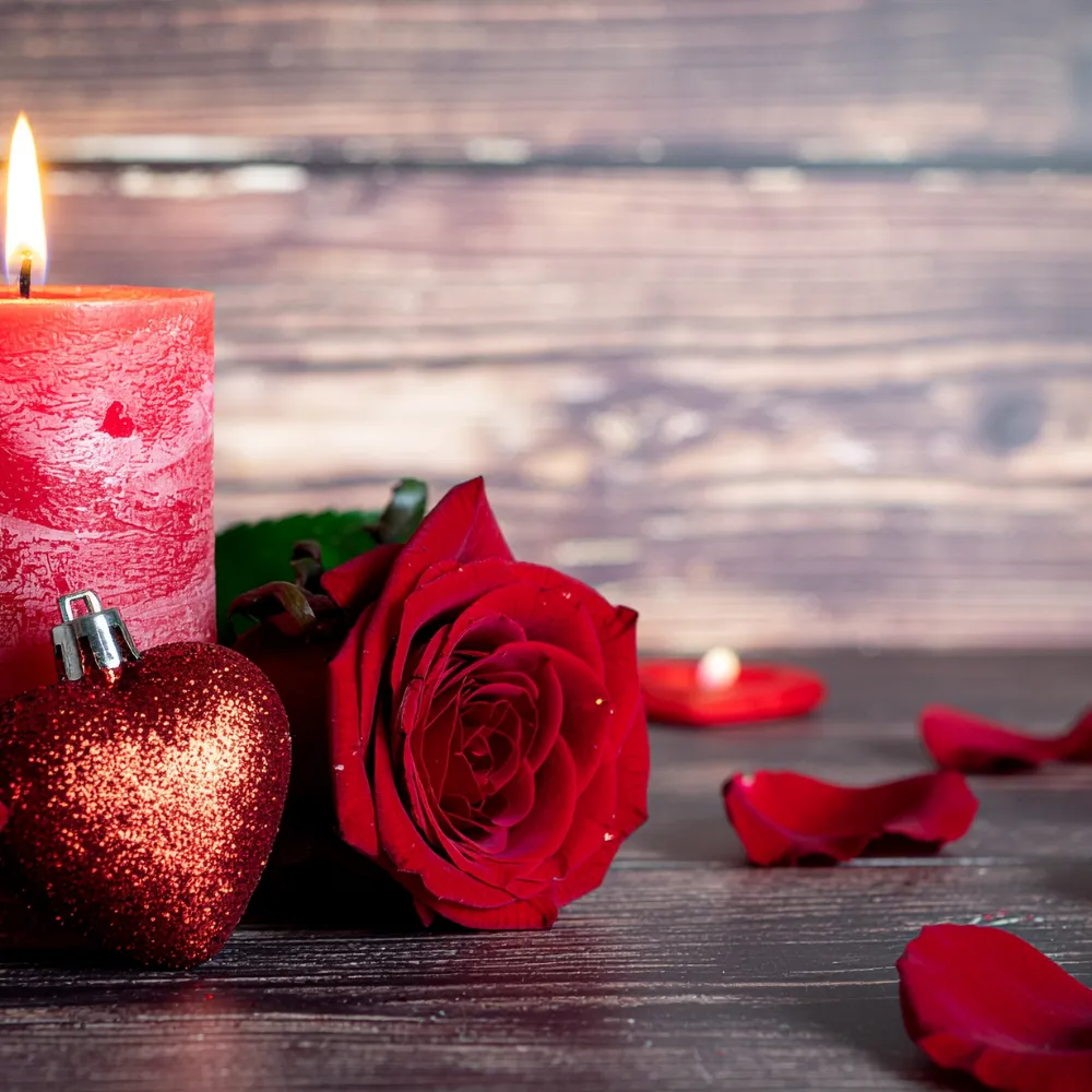 Bougie Romantique Rose